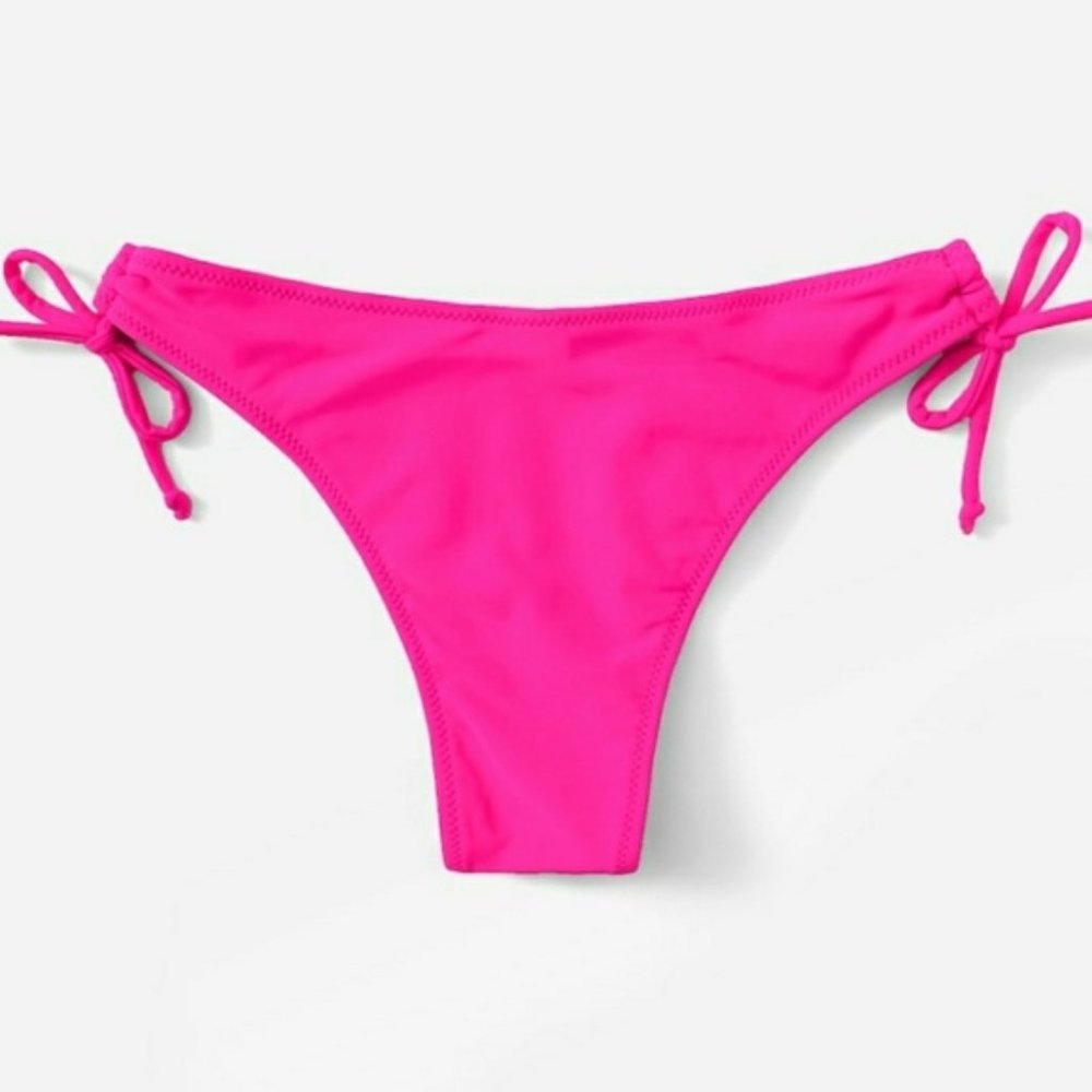 Pink Multi Color Geometric Bikini Bottom - Picture 3 of 4
